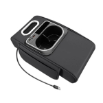 5-&uuml;hes auto k&auml;etoe korraldaja salvr&auml;tikuhoidiku, USB-laadimispordi ja meelevalgustusega, auto sisekorraldaja, hoiustamise laiendaja enamikule s&otilde;idukitele, kaasaskantav auto must