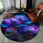 3D Luksuslik lilleline Roos Daisy P&otilde;hjamaade &uuml;mmargune vaipvaip elutuppa, magamistuppa, laste m&auml;ngutoa toolikaunistusse, lemmikloomaala vaip, libisemiskindel matt Diameter 60cm
