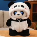 Panda AI pehme robot, intelligentne interaktiivne m&auml;nguasi LED-silmade ja h&auml;&auml;ljuhtimisega, USB-laetav kaaslane, laste kingitus/nutikodu valge