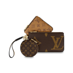 Louis Vuitton Trio Classic Monogramiga kaetud l&otilde;uendist mitmeotstarbeline suur lukuga kott Naiste kotid Pruun M68756 Basic Set (Bag+Dust Bag)