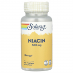Solaray, niatsiin, 500 mg, 100 taimetoidukapslit