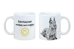 Schnauzer I - cup with a dog, cheerful cup for a dog lover, personalized gift from the Art-Dog brand valge