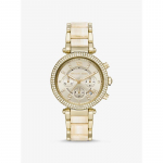 Michael Kors Suur Parker Kuldse Tooni Atsetaadist K&auml;ekell MK6831 kuld