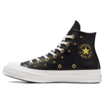 Converse Chuck 70 Naelutatud Nahast K&otilde;rged Must Valge Kuldne Naiste Tossud A06809C 37 black