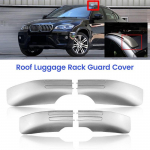Autokandurid BMW E71 E72 X6 2008-2014 jaoks H&otilde;bedane Katuseraudade Siini J&auml;relt&ouml;&ouml;tluse Otsakatted Komplekt Auto V&auml;lisosa Tarvikud Silver Front Right