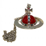 Vivienne Westwood Suur Maakera Piiratud V&auml;ljaanne Saturn L&auml;bipaistev Suur Kera Kaelakee Unisex kaelakee Punane 6302034202P182CN001 Box Not Included,Red Diamond