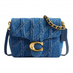 Coach Tabby 20 Times Square tepitud logoga teksasist &otilde;lakott V&auml;ike naiste &otilde;lakott Messing Tume-sinine CAL94-B4RHO Basic Set (Bag+Dust Bag)
