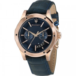 Maserati Circuito Sinine Nahk Meeste Kronograaf Kvarts R8871627002 sinine
