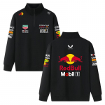 F1 Red Bulli meeskonna vorm Kevad-s&uuml;gisjakk F1 Vormel 1 v&otilde;idus&otilde;it Suvine Red Bulli meeskonna poolzipiga kapuutsikas XXS