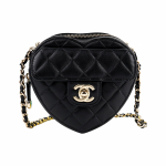 Chanel 22S Must tepitud lambanahast s&uuml;damekujuline kott Kuldne riistvara Kett-t&otilde;mblukk &Otilde;la- v&otilde;i Crossbody kott Naistele Basic+Dust Bag must