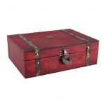 Ehtekarp Retro Igap&auml;evased vajadused Lauapealne hoiukarp lukuga Ehted Puust kinkekarp