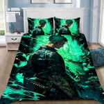 &Uuml;hes t&uuml;kis Luffy tekikott-padjap&uuml;&uuml;ride komplekt, koomiksiprindiga voodipesu lastele, poistele, magamistoa kaunistuse kingitus 180x210cm