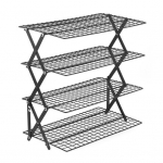 Kokkupandav rest 4-kihiline jahutusrest Mittekleepuva kattega Tugev kandev&otilde;ime Ei deformeeru kergesti Kokkupandav v&uuml;rtsihoidja Hoiustamisrest Four Layer