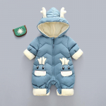 Newborn Romper Baby Winter Plus Paks Kombinesoon T&uuml;drukute Kombinesoonid V&auml;ikelapse mantel Talvine S&uuml;giskombinesoon Laste &Uuml;ler&otilde;ivad Laste Lumekost&uuml;&uuml;mid 100 sinine