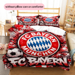 Bayern M&uuml;nchen Muster Voodipesu Tekikomplekt Kodu Kaunistus Kingitus (1 * tekikott + 2 * padjap&uuml;&uuml;ri ilma s&uuml;damikuta) 135x200cm