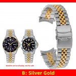 22mm kuldmust roostevabast terasest kellarihm Casio MDV-106 MDV-107 2784 jaoks Rihm Kaardus metallist randmerihm Kokkupandava pandlaga k&auml;ev&otilde;ru 22mm