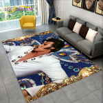 Kuningas Elvis Presley Retro piirkonna vaip, Vaip elutuppa, magamistuppa, diivani ette, uksemati kaunistus, laste m&auml;ngimiseks libisemiskindel p&otilde;randamatt 3D 80x120cm(31x47in)