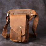 Ehtne Nahast Retro V&ouml;&ouml;kotike, Meeste Crazy Horse Nahast Telefonikott, Jalakott, Crossbody Kott, &Uuml;lemise Kihi Veisenaha &Otilde;lakott pruun