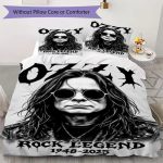 Ozzy Osbourne Muster Voodipesu Tekikott Tekikoti Kate Padjap&uuml;&uuml;r Kodu Kaunistus S&uuml;nnip&auml;evakingitus (1 * tekikott + 2 * padjap&uuml;&uuml;ri ilma s&uuml;damikuta)74 135x200cm white