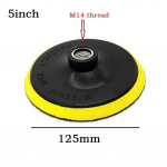 5-tolline 125 mm takjapaelaga poleerimisketas Rotary alusplaat M10/M14 puuriadapter Nurklihvmasin Isekleepuv poleerimisketas
