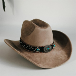seemisnahast Kauboim&uuml;tsid mehed T&uuml;rkiissinine Ehtsa nahast v&ouml;&ouml;ga naised Seemisnahast Cattleman m&uuml;ts Unisex Jazz m&uuml;ts Rancher Hat sombrero hombre 56-58 gray