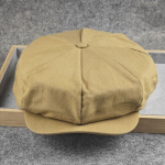 Suvine Puuvillane Suur Suurus 62cm Newsboy M&uuml;tsid Meeste Twill 8 Paneeliga Forward M&uuml;tsid Retro Kaheksanurkne M&uuml;ts Meeste Vabaaja Suure Peaga Baretid M57-58cm
