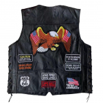 Harley vest+nahast vest+meeste &uuml;likonnajope++tuulekindel puhtast nahast vest M must