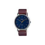 Casio STANDARD seeria moesuund &auml;ri retro klassikaline osutiga suur sihver veekindel kvartsikell kvartsmehhanism nahkrihm MTP-E171L-2EVDF sinine
