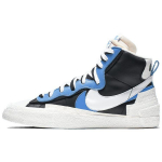 sacai x Nike Blazer Mid Must Sinine Unisex Tossud University-Blue Sail White BV0072-001 36