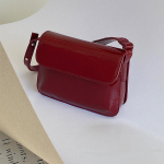 Yogodlns Luksuslik lakknahast naistekott Moodne kaenlaaluste kott Disainer V&auml;ike ruudukujuline Crossbody kott vabaaja naiste k&auml;ekott rahakott 21.5x6x16.5cm punane