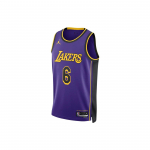 Jordan Lakers 22-23 Hooaeg LeBron James Nr. 6 Splicing &Uuml;mmarguse kaelusega kampsun br&auml;ndilogo tr&uuml;kiga Hingav Kiiresti kuivav Korvpallivest DO9530-505 S