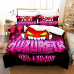3D m&auml;ngu Geometry Dash Voodipesukomplekt Tekikott Tekk Voodikomplekt Tepitud tekikate Padjap&uuml;&uuml;r Kuninglik Kuninganna Kaheinimese Suurus Poisid T&uuml;drukud T&auml;iskasvanud 135x200cm