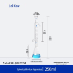 Leigu Klaasist Sf&auml;&auml;riline Refluksjahuti COD-testimiseks 250ml white