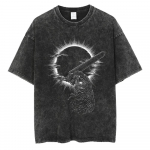 Berserk Guts Eclipse Vintage Pesitud &Uuml;lem&otilde;&otilde;duline T-s&auml;rk | Unisex Tume Fantaasia Anime Streetwear T-s&auml;rk S