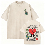 Pestud Vintage Rapper Bad Bunny Un Verano Sin Ti DeBi TiRAR MaS FOToS DTMF Maailmatuur 2026 T-s&auml;rk Meeste Mood Hip Hop T-s&auml;rgid S mitmev&auml;rviline