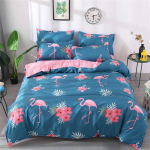 Troopilise looma flamingoga tekikate Voodipesukomplekt Lilleline tekkikate T&uuml;drukutele Lastele Naistele Magamistoa Dekoor Voodikate 90x200cm 2pcs&Duvet Cover