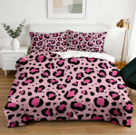 Tekikoti komplekt Moodne leopardimuster, Tekikate Voodipesukomplekt Ilma t&auml;idiseta, Pehme kangas Pere magamistoa igap&auml;evaseks kasutamiseks 135x200cm2pcs&set