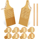 4 tk puust gnocchi pasta laud gnocchi m&otilde;la tegija garganelli pasta laua valmistamise t&ouml;&ouml;riistade komplekt rullikutega k&ouml;&ouml;gi kingiideed kollane