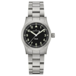 HAMILTON Khaki Field Seeria Kvartsmehhanism 50 Meetrit Veekindel Unisex &Scaron;veitsi Kell 33mm Must Tihvtikellaga Roostevabast Terasest Rihm h69301130 must