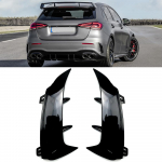 Auto tagumise kaitseraua k&uuml;ljekanardid Splitter Mercedes Benz W177 A-klassile A45 A35 A180 A200 A220 AMG Line 2019 2020 2021 2022 2023 Hatchback Black