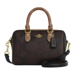Coach Rowan 18 &Uuml;lemise t&otilde;mblukuga Nahast &Otilde;la-Crossbody K&auml;ekott V&auml;ike Naiste k&auml;ekotid Pruun CAB16-IMXI8 Gift Box Set (Basic Set+Yellow Box) black