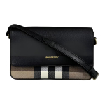 Burberry Klassikaline Triibuline Nahast ja L&otilde;uendist &Otilde;lakott Naiste &Otilde;lakott Tumesinine 81072691 Basic Set (Bag+Dust Bag) black