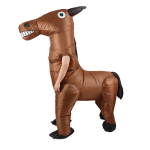 T&auml;iskasvanute multikahobuse t&auml;ispuhutav kost&uuml;&uuml;m - Naljakas Halloweeni peo cosplay riietus Adult 150~190cm brown