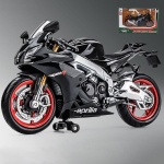 1/12 Aprilia RSV4 RR1000 Sulamist Valatud Mootorratta Mudel M&auml;nguauto Kollektsioon Automaailm Amordiga Maastikuauto M&auml;nguasi Kingitus black