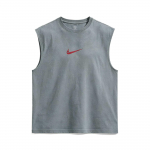Nike varrukatuus &uuml;mmarguse kaelusega pehmest puuvillast vest Meeste pealiskatted IM6145-084 S