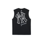 MLB SS24 New York Yankees Logotr&uuml;kiga &Uuml;mmarguse Kaelusega Vabaaja Lahtine Spordiveestik Kerge Hingav Varrukateta Vest Unisex Vestid Must 3ATKB0343-50BKS XS