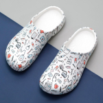 Meditsiiniline Prindi Arst &Otilde;de Meditsiinilised Klounid EVA Meditsiinilised Klounid Hambaarst Loomaarsti Sussid Hambaarsti Kirurgilised Kingad Libisemiskindlad Rihmadega 35-36 white