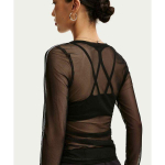 Nike As W Nk Street Sheer Pikkade varrukate T-s&auml;rk Naiste topid IM8406-010 M black