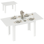 Pikendatav s&ouml;&ouml;gilaud, ristk&uuml;likukujuline k&ouml;&ouml;gilaud, 6-8 inimesele, 140-180 x 80 cm, valge 180 x 80 x 75 cm