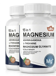 VEV 15-&uuml;hes magneesiumgl&uuml;tsinaadi kompleks koos ashwagandha ja L-teaniiniga (120 kapslit) 2pack